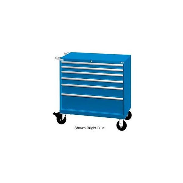 Lista International Lista 40-1/4"W Mobile Cabinet, 6 Drawers, 84 Compart - Classic Blue, No Lock XSHS0750-0602MCBNL - main